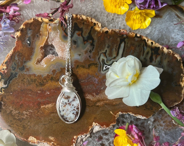 Astrophyllite Pendant Wrapped in Sterling Silver