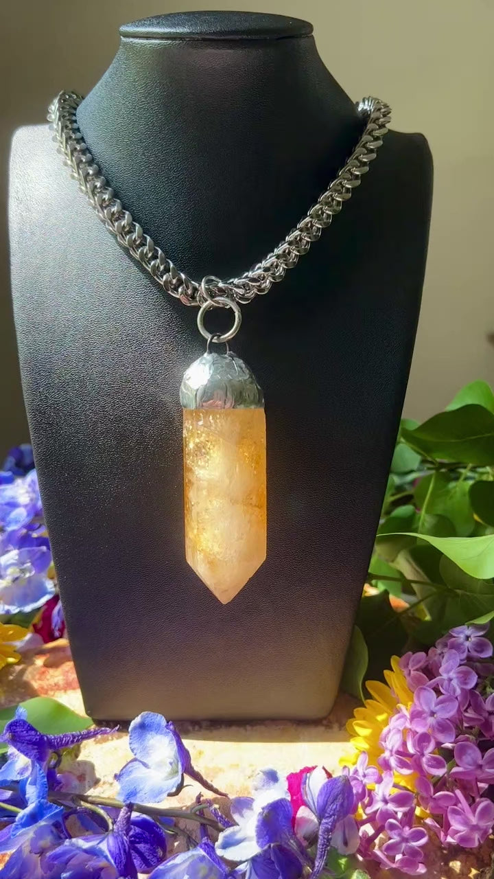 citrine on black bust