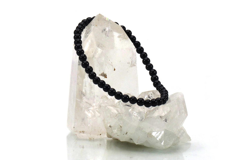 black tourmaline energy bracelet with crystal 