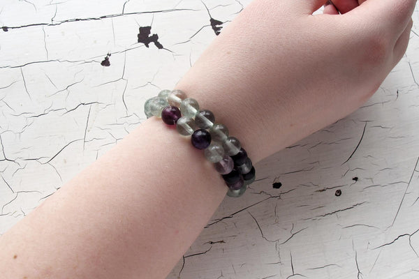 fluorite energy bracelet models arm