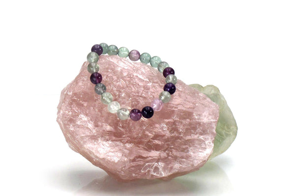 fluorite energy bracelet with crystal 