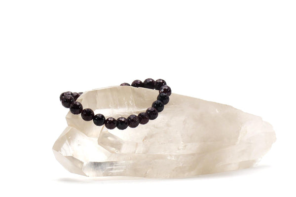 garnet energy bracelet with crystal 