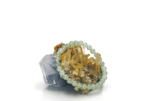 green aventurine energy bracelet with crystal 