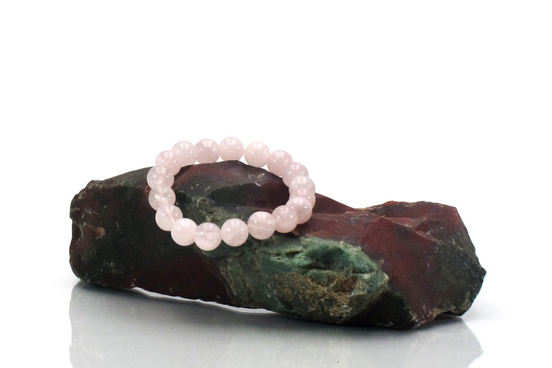 rose quartz energy bracelet with crystal 